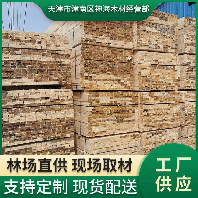 天津北京河北厂家供应现货建筑木方白松樟松南方松加工建材木质