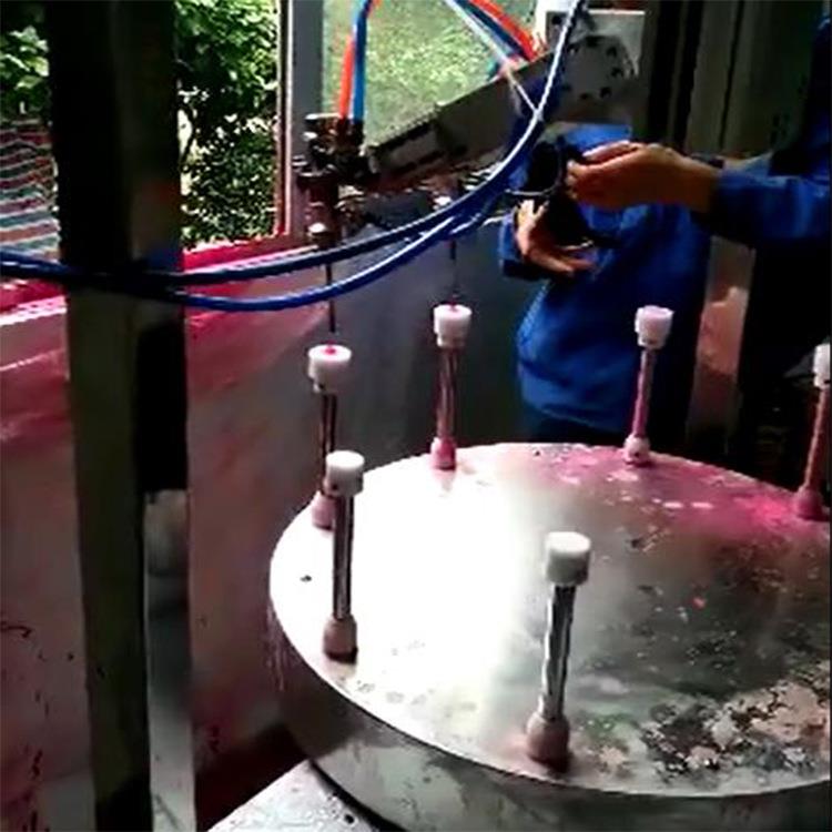 江苏玻璃瓶转盘式内壁喷涂设备玻璃杯小型全自动喷漆机喷油设备