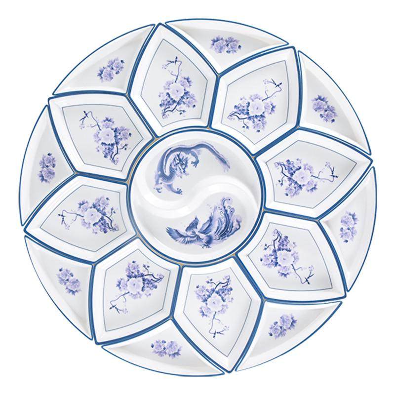 密胺拼盘餐具组合碗碟套装创意菜盘子火锅团圆圆桌年夜饭聚会餐盘,餐饮具,盘,淘宝优惠券,粉丝福利购,淘宝优惠卷