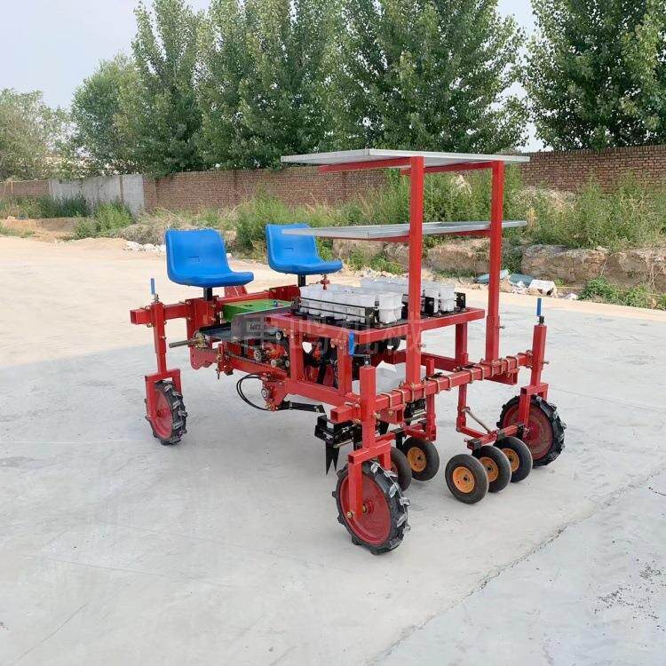 移栽机 单垄双行蔬菜小苗移植机 种苗栽苗器