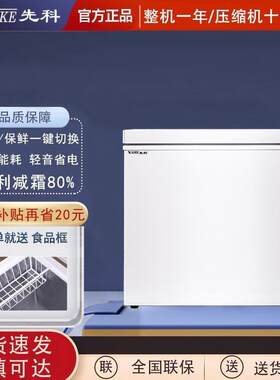 小家用冷柜冷冻级一节能轻音噪型冰185柜低出租屋迷你卧式冰箱