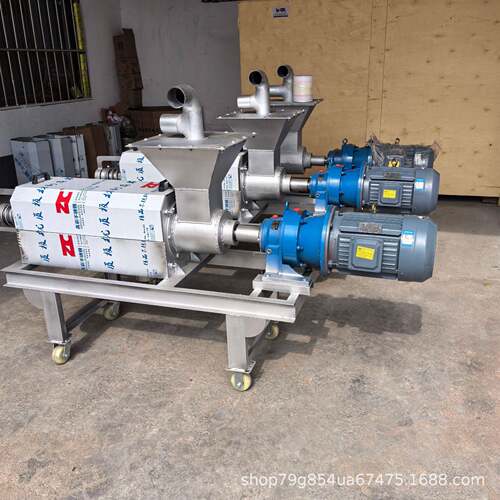 不锈钢猪粪牛粪干湿分离机酒糟鸡粪脱水机养殖场粪污挤干机