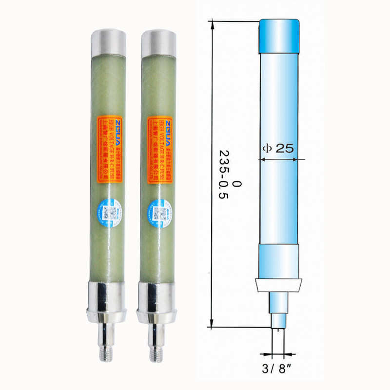 高压限流熔断器一头带螺纹XRNP-10KV/0.5A-3.15A智广互感器保护用