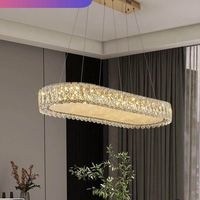 餐厅吊灯2024年新款现代轻奢高端水晶吊灯大气奢华餐桌饭厅吧台灯