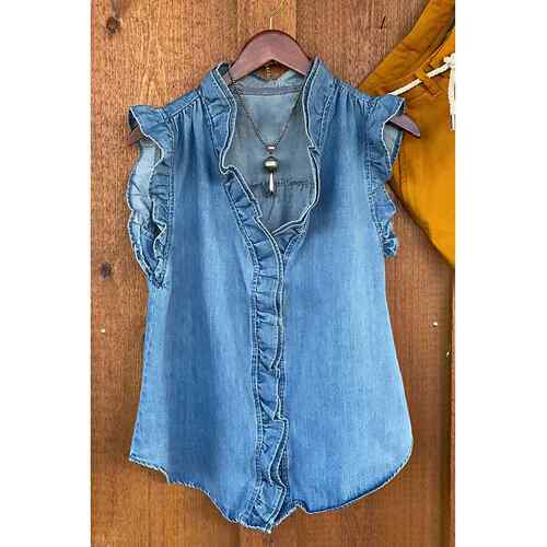 Women's denim vest 女士牛仔背心