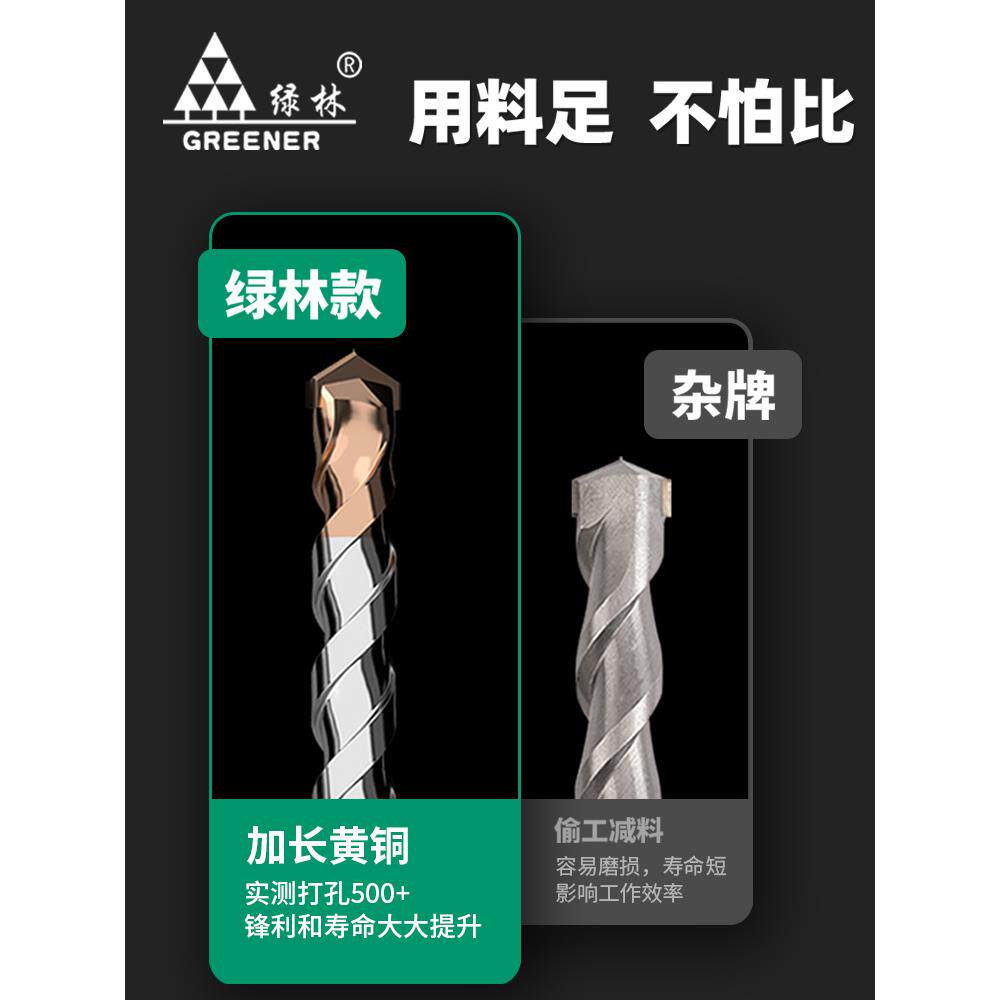 冲击凝钻墙头电锤MUB混土圆柄方柄墙过穿打孔开槽锺合金转头
