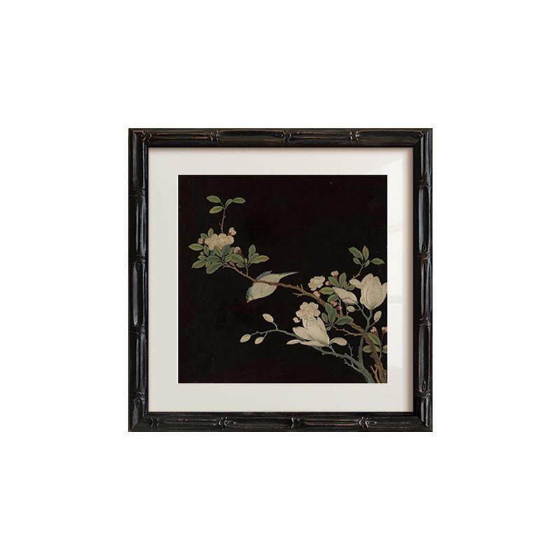 禅意花鸟客厅小幅组合装饰画中古风餐厅饭厅挂画中式国风艺术壁画