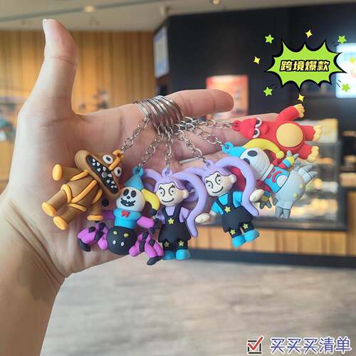 波比游戏时间5钥匙扣挂件怪物小丑原型1006莉莉紫发少女公仔模型