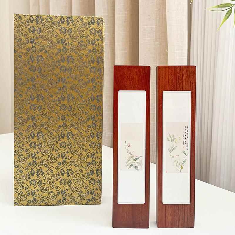 印心长对镇木质工艺品书法专用对镇文房四宝压宣纸画纸镇尺