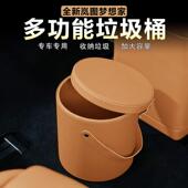 适用岚图梦想家车载垃圾桶带盖子后排收纳收纳箱原车色皮革内饰用