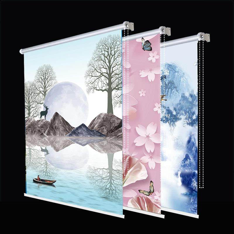 简易窗帘遮光卫生间厨房客厅卧室阳台升降百叶卷拉试免打孔安装帘,居家布艺,成品窗帘,淘宝优惠券,粉丝福利购,淘宝优惠卷