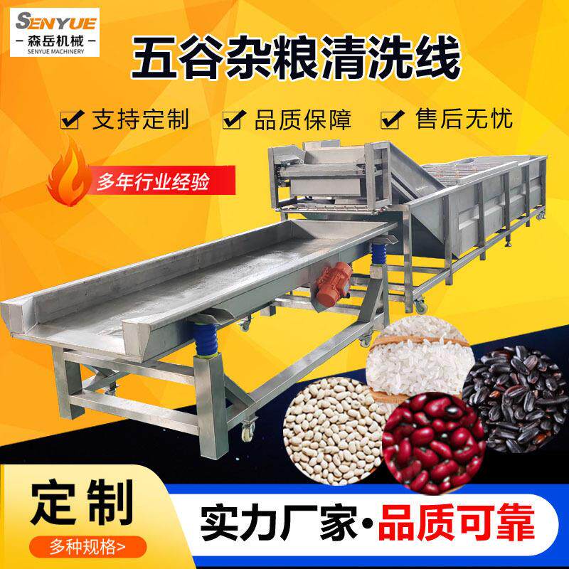 定制大米清洗机五谷杂粮清洗生产线设备玉米粒全自动洗米机食品级