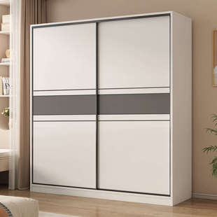 衣柜家用卧室出租房推拉门新款 新款 2024简约实木收纳柜子儿童