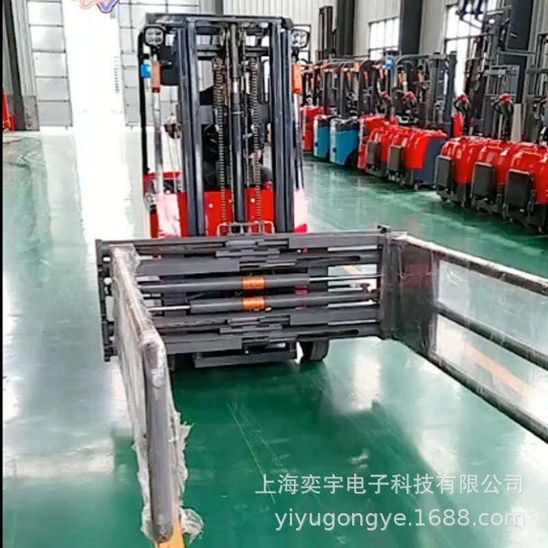 前驱3轮座驾式海绵夹抱车全电动方形纸箱抱夹式叉车升降式夹抱机