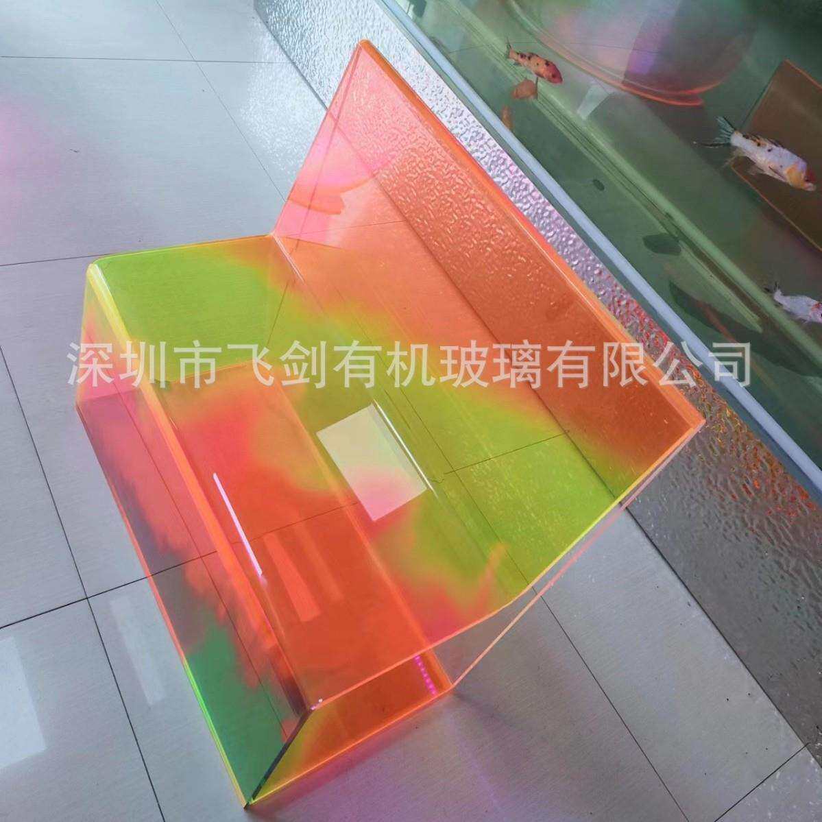亚克力渐变彩色商场橱窗商品展示架陈列柜简约设计商业办公用具