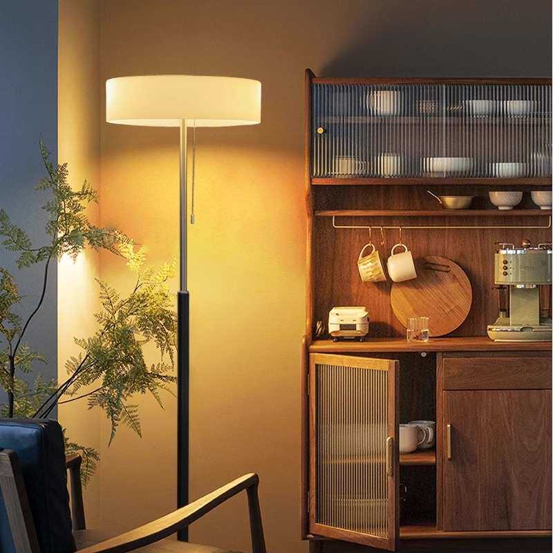 高颜值实木落地灯客厅高级感沙发旁立式台灯后现代书房卧室床头灯