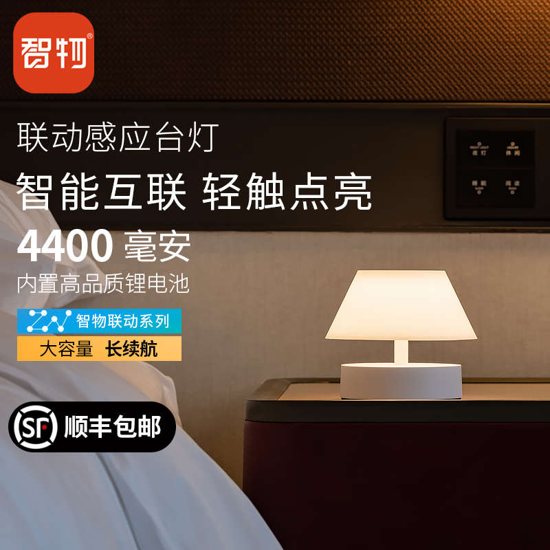 智物轻触感应台灯联动床头灯小夜灯婴儿喂奶护眼台灯拍拍灯