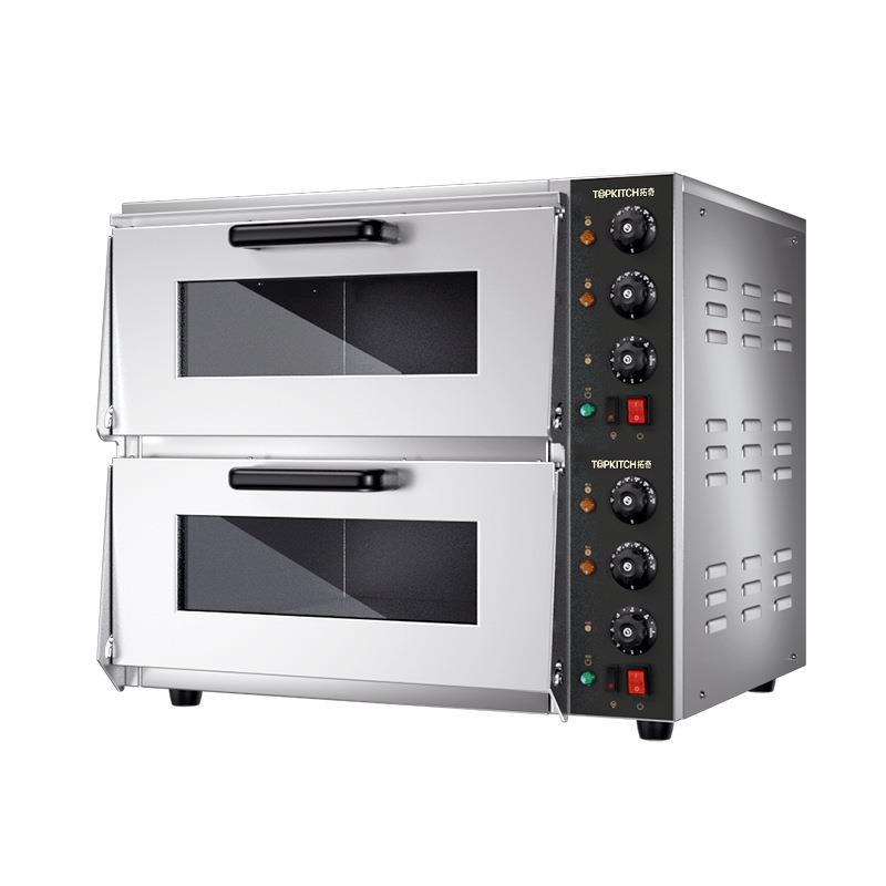 TOPKITCH披萨电烤箱商用二层二盘双层烘焙面包烤炉大型容量