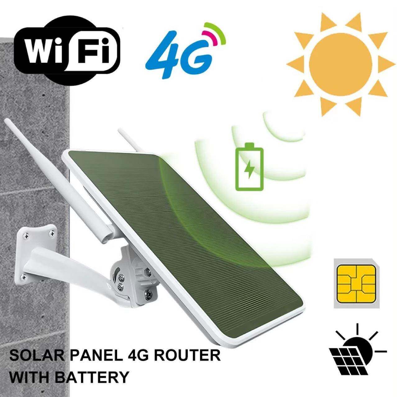 太阳能电池板4G路由器室外流量卡使用6W欧版