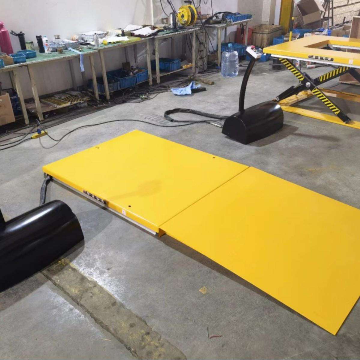 固定升降机小型移动电动液压平台高空作业超低型带斜坡升降装卸台