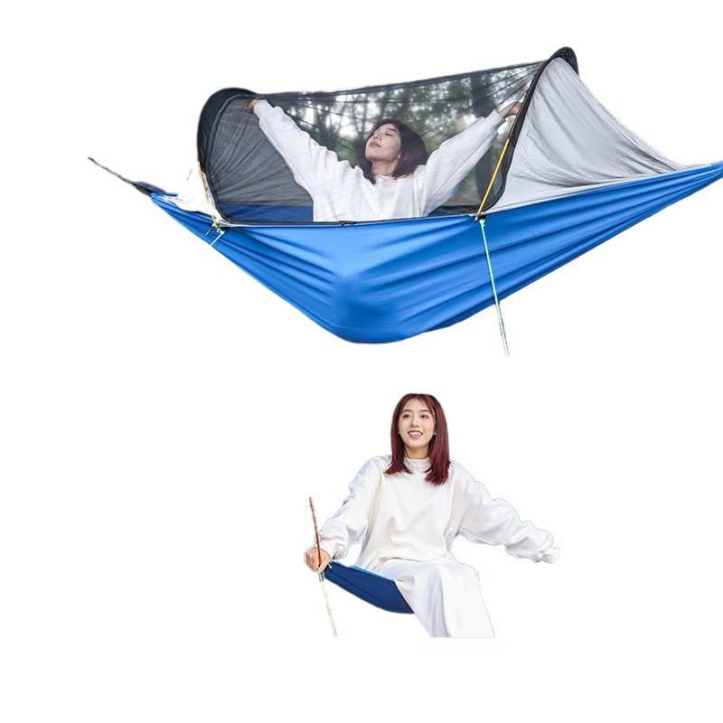 吊床双人户外防侧翻春夏季单野营带蚊帐家用防蚊秋千掉批发直销