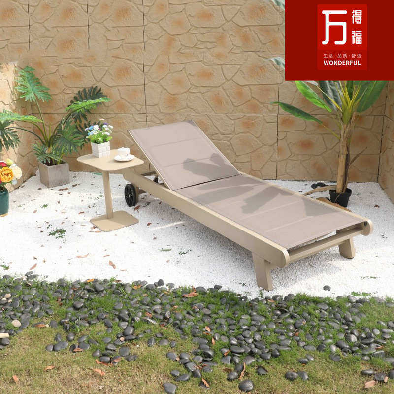 躺床宿布景区沙滩户外泳池防晒民酒店椅椅休息林网休闲床防水特斯