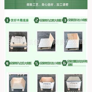 出口外贸钢带箱免熏蒸胶合板包装 拆卸免熏蒸木箱标准箱 箱物流包装