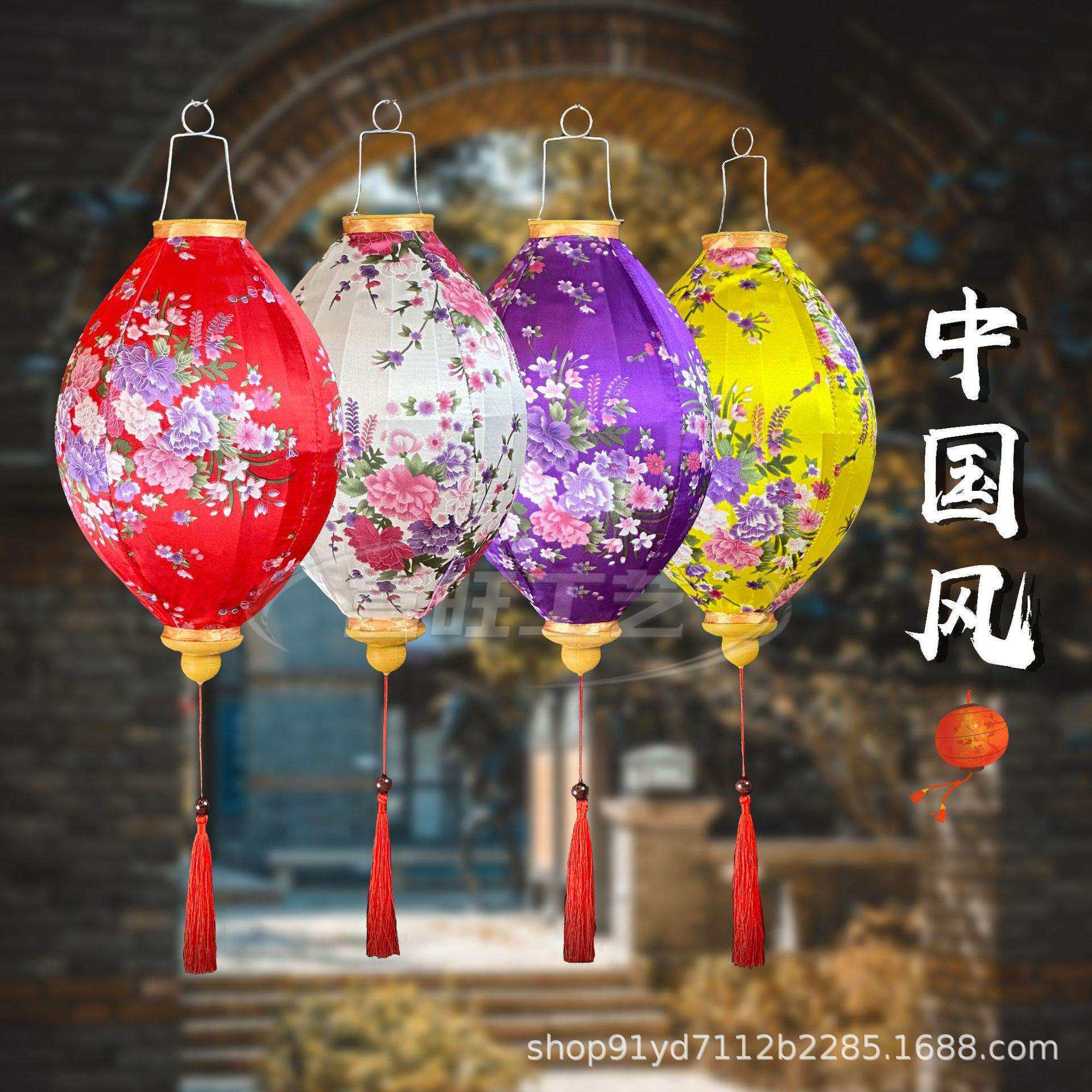 KLK户古风灯笼街道景外区婚装饰异形庆越绸缎复古喜庆南宫灯网红