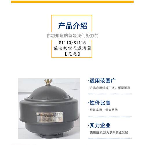 常州油机空气柴滤清器s11115s110柴油机配GQD件尼龙a空跨境东南亚
