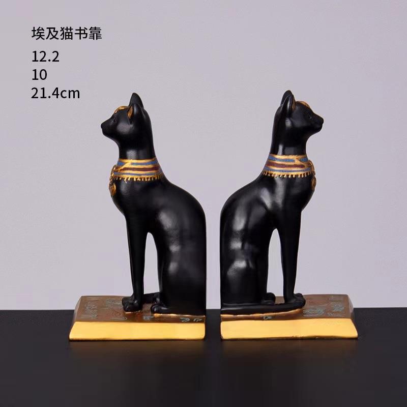 创意埃及猫家居摆件客厅电视柜酒柜办公室装饰品新房书房桌面装饰