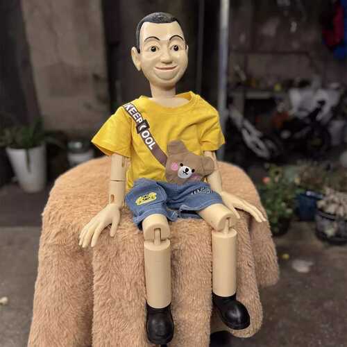 实木质吊线关节木偶模型玩具装饰摆件道具人型手工玩偶工艺品包邮
