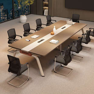 办公会议桌长桌简约现代会议室桌椅组合小型会议桌子接待洽谈条桌