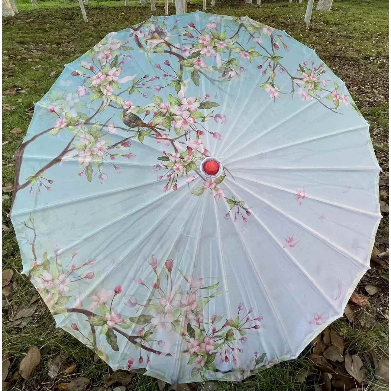 古典工艺伞流苏伞古风汉服印花伞花瓣伞吊顶装饰演出绸布伞油纸伞