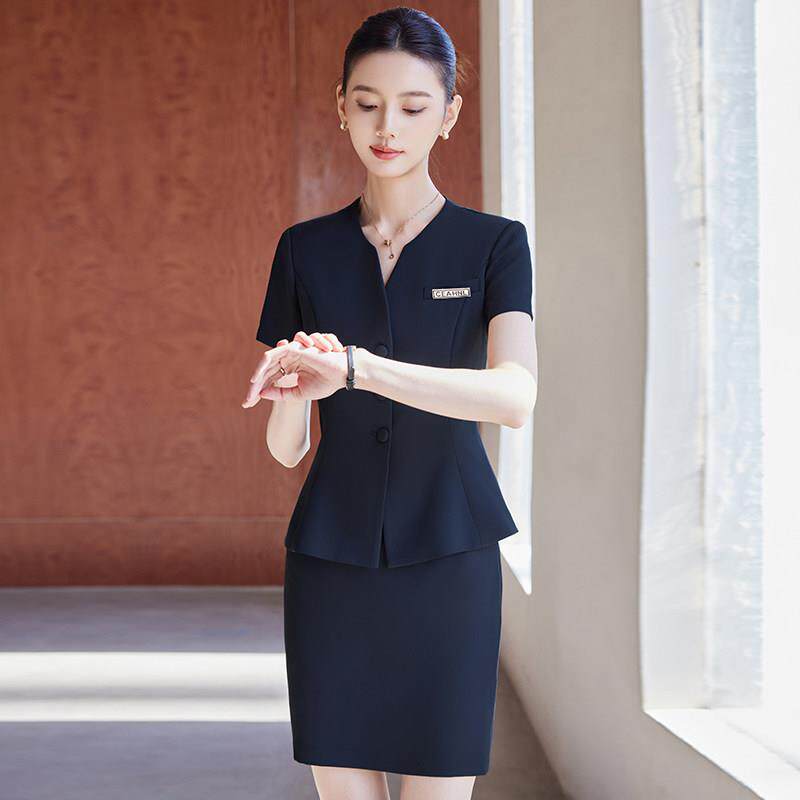 职业西装套装女夏珠宝店前台接待工作制服医美整形会所美容院工装