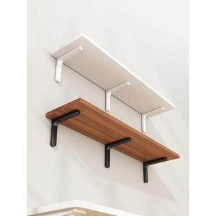 墙上置物架墙壁书架挂墙面货架展示架子一字隔板木板层板三角支架