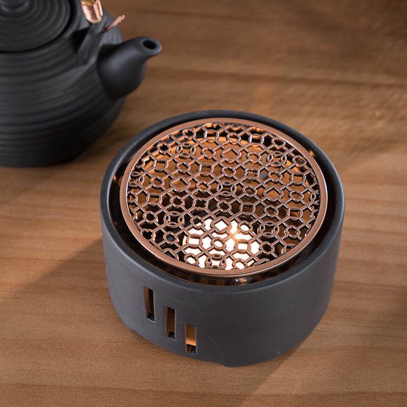 温茶器陶瓷蜡烛加热底座陶瓷茶蜡家用茶壶加热功夫茶道零配金属垫