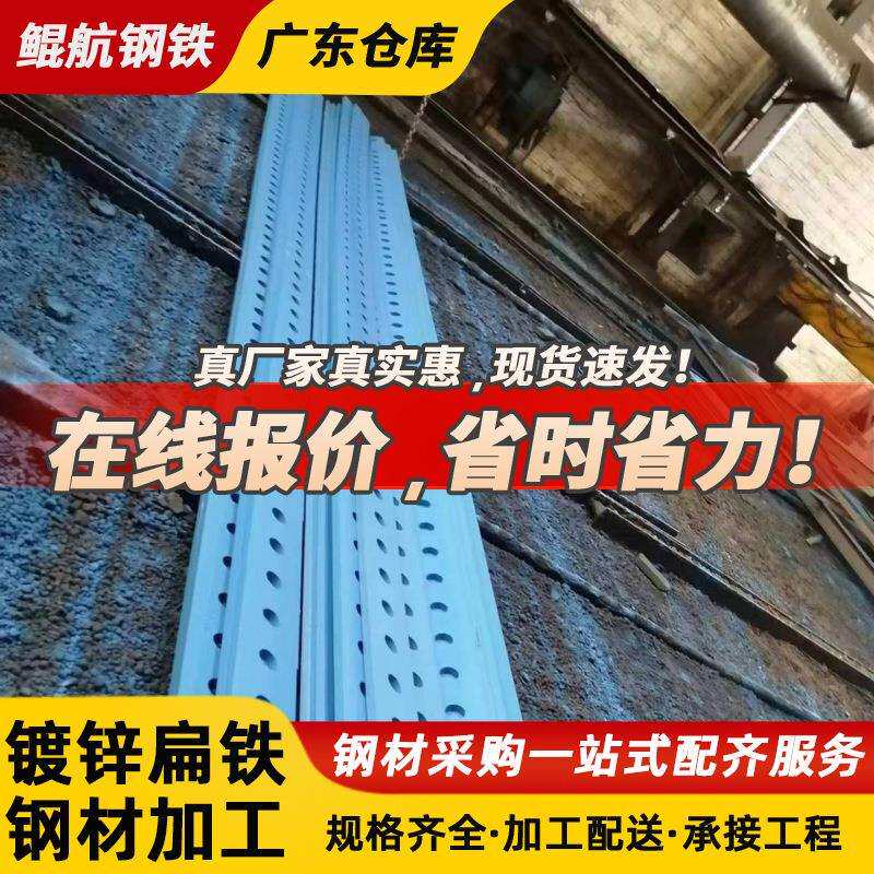 热镀锌冲孔扁铁加工接地避雷热轧扁钢万能扁铁条带孔q235b碳钢