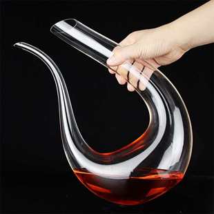 创意红酒醒酒器竖琴U型天鹅壶家用酒具 水晶玻璃醒酒器个性