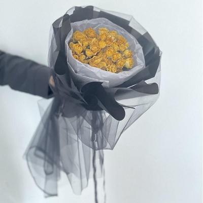 法式浪漫蔷薇泡泡多头玫瑰干花花束精品包装送女友七夕情人节高端