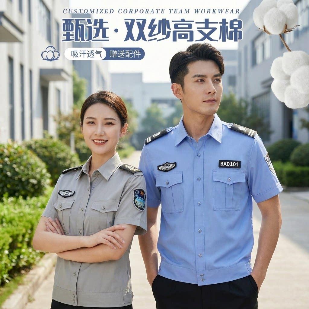 2026新款保安工作服男款短袖保安服执勤女夏季制服衬衫裤子全套装图片