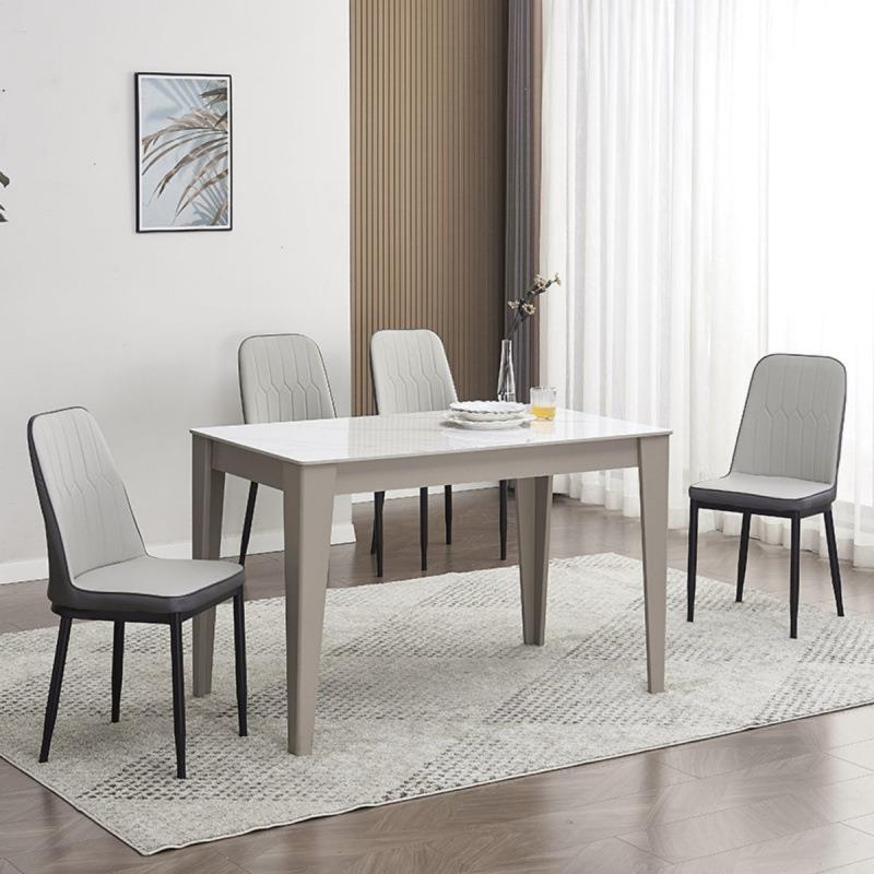 新款岩板餐桌椅餐高级组合小户型实木家用长方形现代桌子简约饭桌
