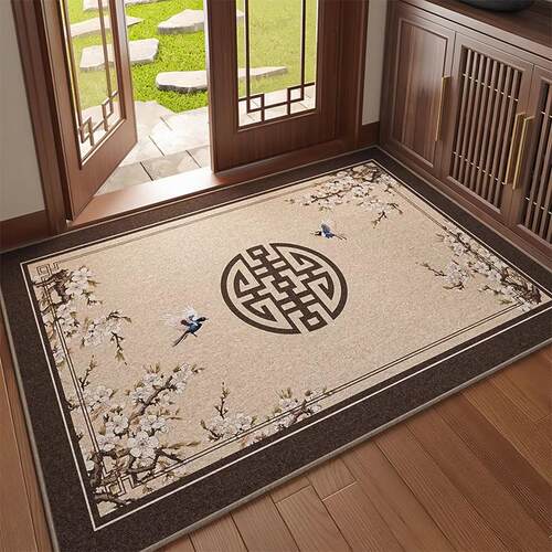 新中式入户门地垫进门门口防滑家用脚垫入户地毯门垫玄关脚踏垫