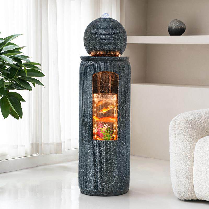 流水喷泉招财风水球落地摆件庭院循环水景观客厅家居装饰品加湿器