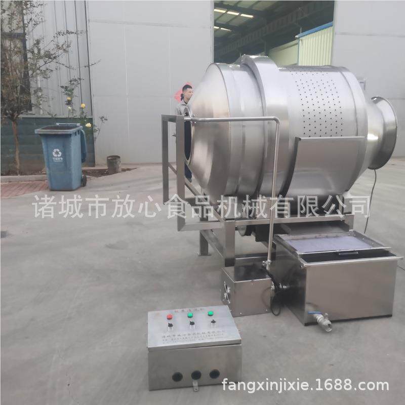 栗子去毛滚筒流清机洗 多功能不锈钢滚筒清烤洗机 栗子清洗烘水线