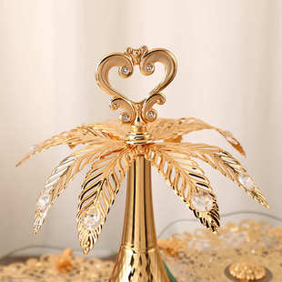 创意金属果盘时尚 欧式 酒店家居金色水果架镂空底座奢华水果盘批发