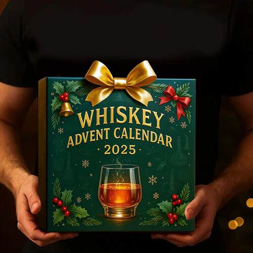 Whiskey Advent Calendar with 24 Ornament Christmas Calendars