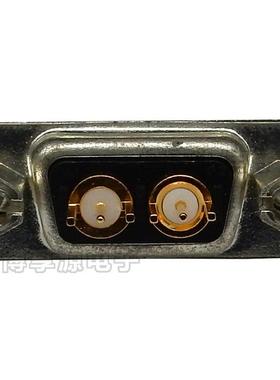 D-SUB混装接器2V2号直母插头射频信号 65686焊板式同轴信混合连2