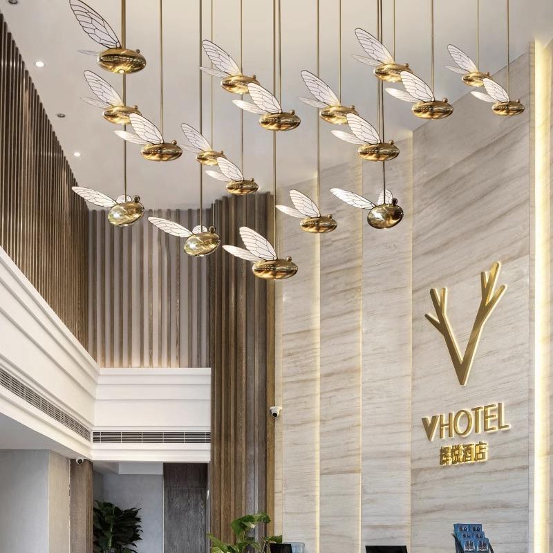 售6479楼部蜜蜂装饰术厅灯楼梯间艺组合吊灯酒店大台前餐厅灯
