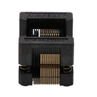 SSOP20(28)-0.635下压老化座 SSOP20烧录座150mil窄体间距0.635mm