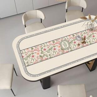 大圆角餐桌垫高级感防水防油防烫茶几pvc皮革桌垫方桌长方形桌布